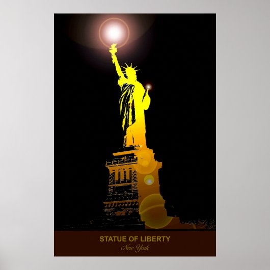 Symbole emblématique : Affiche de voyage Statue de (Devant)