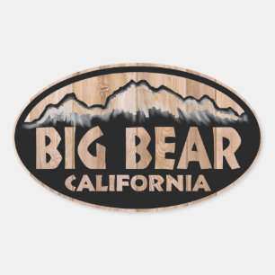 Symbole en bois Big Bear California autocollants o