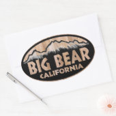 Symbole en bois Big Bear California autocollants o (Enveloppe)