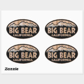 Symbole en bois Big Bear California autocollants o (Feuille)