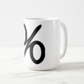 Symbole en pourcentage de mathématiques Mug (Devant droit)