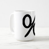 Symbole en pourcentage de mathématiques Mug (Devant gauche)