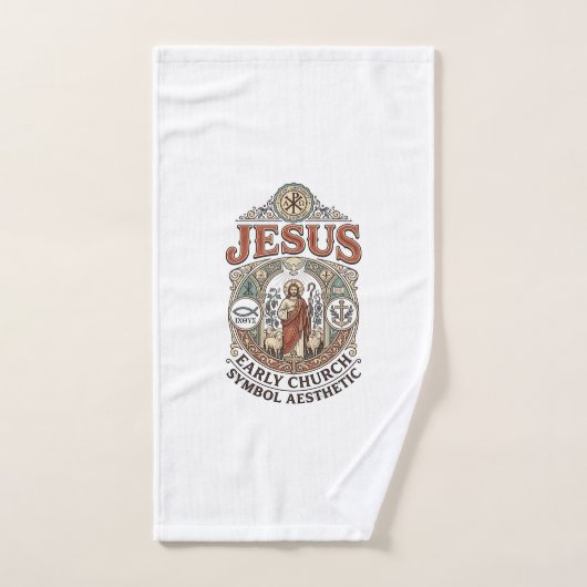 Symbole esthétique de l'église primitive de Jésus (Serviette à main)