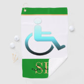 Symbole et monogrammed / serviette de golf (En situation)