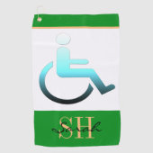 Symbole et monogrammed / serviette de golf (Devant)