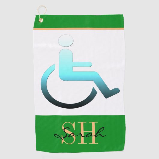 Symbole et monogrammed / serviette de golf (Devant)