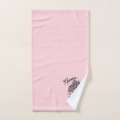 Symbole et signe du zodiaque Gemini rose (Serviette à main)