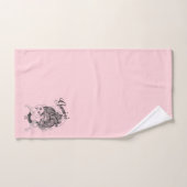 Symbole et signe du zodiaque Gemini rose (Serviette à main)