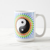 Symbole et spirale de Yin Yang : Tasse de café