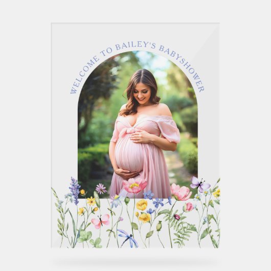 SYMBOLE fleur sauvage ACrylique baby shower (Recto)