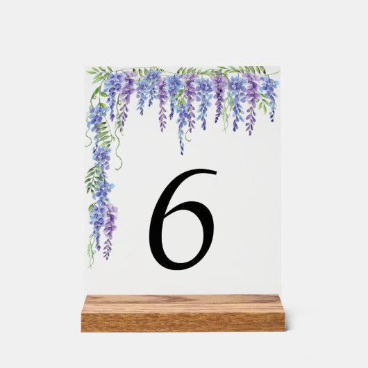 Symbole floral de la table Mariage acrylique (Recto)