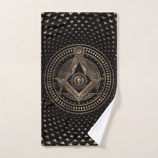 Symbole franc-maçonnerie Carré et Compass (Serviette à main)
