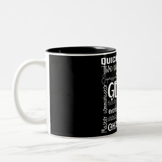 SYMBOLE GEMini/Astrologie Mug café à deux tons (Gauche)