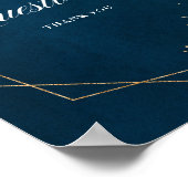 Symbole géométrique Blush Navy Poster du livre d'o (Coin)