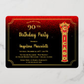 Symbole Glam Chicago 90e anniversaire Invitation F (Recto)
