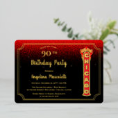 Symbole Glam Chicago 90e anniversaire Invitation F (Debout devant)