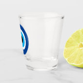 Symbole grec Mati Mati Mal Bleu Verre Tiré (Droite)