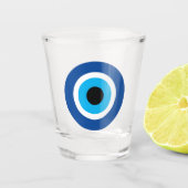 Symbole grec Mati Mati Mal Bleu Verre Tiré (Devant)