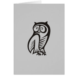Symbole hibou noir