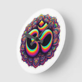 SYMBOLE HINDU Om Horloge murale (Angle)