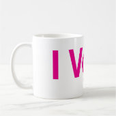 Symbole I Vote Mug w Female (Gauche)