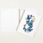 Symbole infini de papillons Morpho bleus (Devant avec enveloppe)