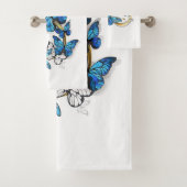 Symbole infini de papillons Morpho bleus (En situation)