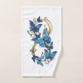 Symbole infini de papillons Morpho bleus (Serviette à main)