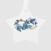 Symbole infini de papillons Morpho bleus (dos)
