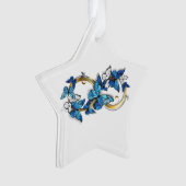 Symbole infini de papillons Morpho bleus (devant)