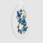 Symbole Infini de Papillons Morpho Bleus (devant)
