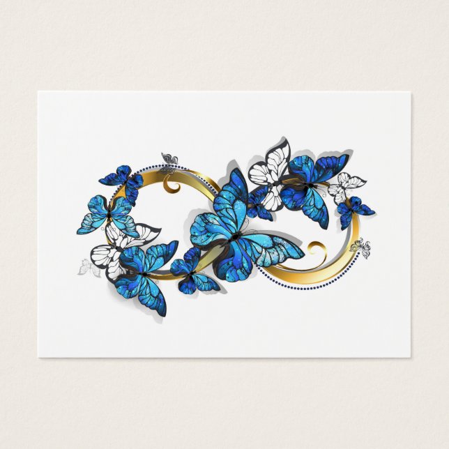 Symbole infini de papillons Morpho bleus (Devant)