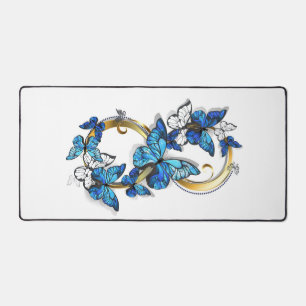 Symbole infini de papillons Morpho bleus