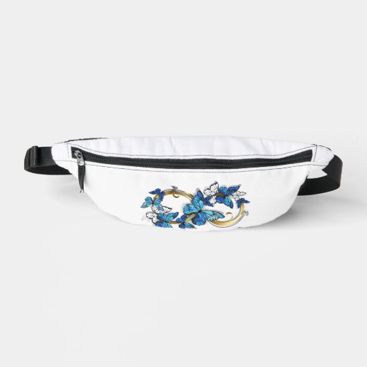 Symbole Infini de Papillons Morpho Bleus (Recto)