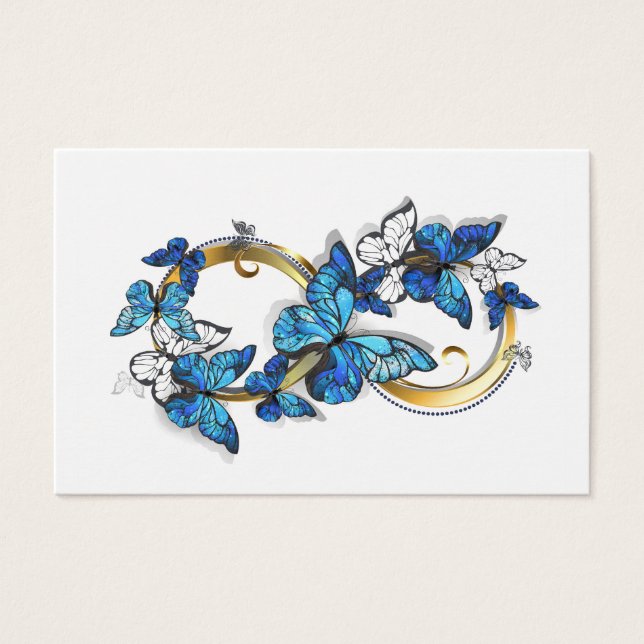 Symbole infini de papillons Morpho bleus (Devant)