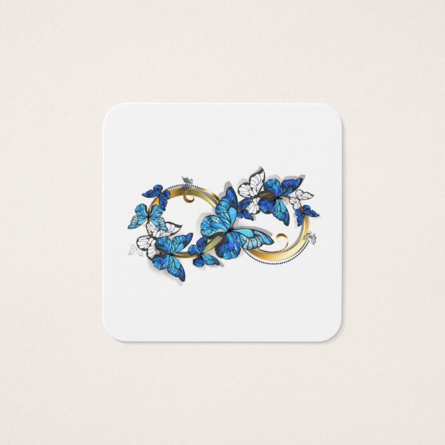Symbole infini de papillons Morpho bleus (Devant)