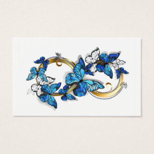 Symbole Infini de Papillons Morpho Bleus