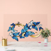 Symbole infini de papillons Morpho bleus (Mariage)