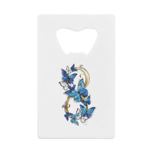 Symbole infini de papillons Morpho bleus (Devant)