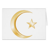 Symbole Islam Carte de voeux pliée (Devant horizontal)