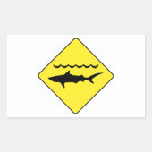 Symbole jaune "avertissement requins" autocollant (Devant)