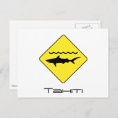 Symbole jaune "requins avertisseurs" Carte postale (Devant / Derrière)
