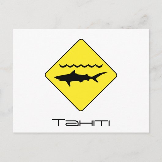 Symbole jaune "requins avertisseurs" Carte postale (Devant)