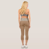 SYMBOLE Léopard Motif Om Capri Leggings (Verso)