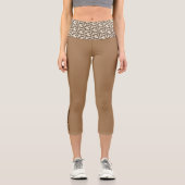 SYMBOLE Léopard Motif Om Capri Leggings (Recto)