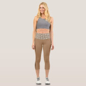 SYMBOLE Léopard Motif Om Capri Leggings (Recto)
