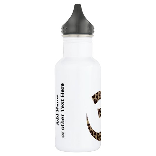Symbole léopard Om 18oz Bouteille d'eau inoxydable (Gauche)
