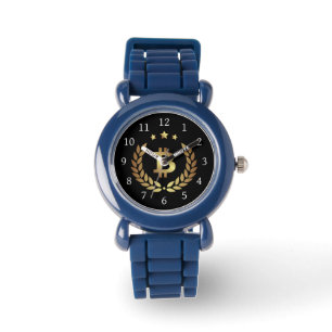 Symbole logo Bitcoin Crest Crypto Montre Devise