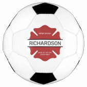 Symbole logo rouge du pompier personnalisé (Devant)