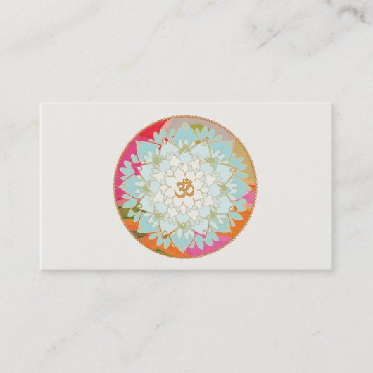 Symbole Lotus et Om Carte de visite des Arts de gu (Devant)